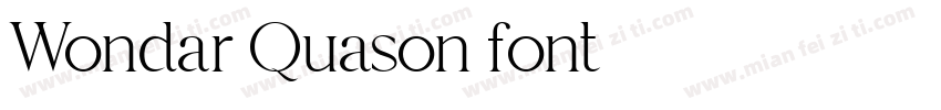 Wondar Quason font字体转换